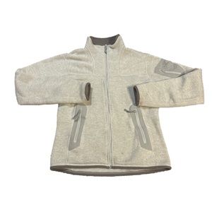 Arcteryx Covert Cardigan Full Zip Fleece Jacket Cream and Tan Size Small